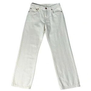 Avec Les Filles‎ White Cotton Twill Retro Jeans 30